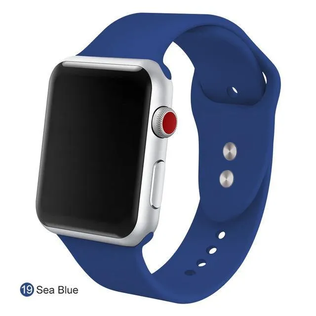 Soft Silicone Replacement Sport Band For Apple Watch