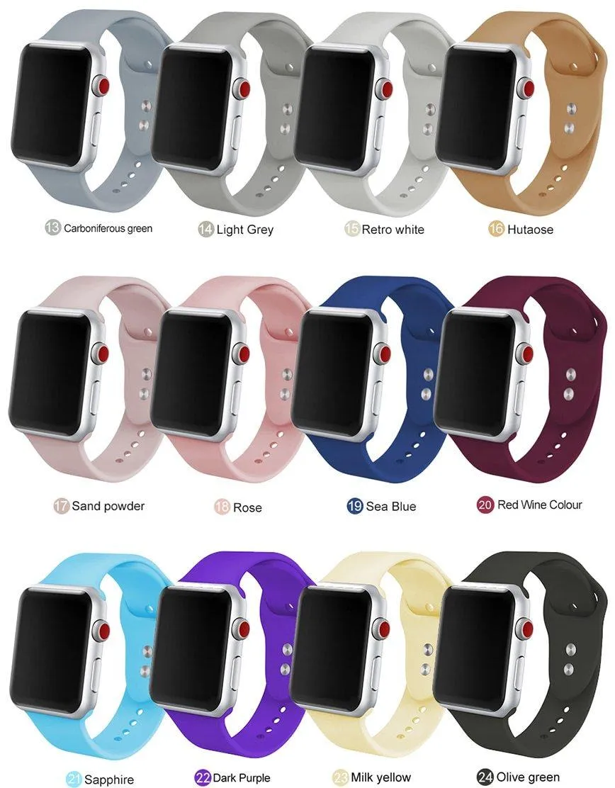 Soft Silicone Replacement Sport Band For Apple Watch