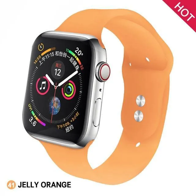 Soft Silicone Replacement Sport Band For Apple Watch