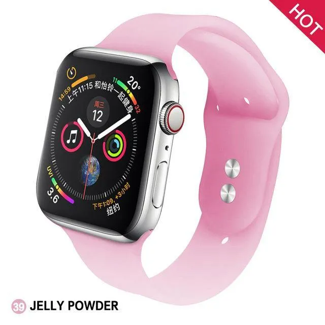 Soft Silicone Replacement Sport Band For Apple Watch