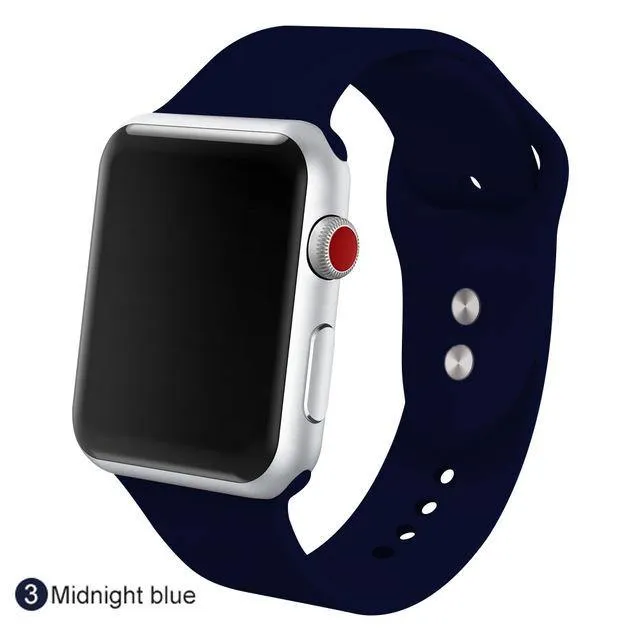 Soft Silicone Replacement Sport Band For Apple Watch