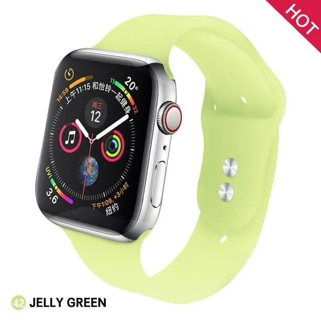 Soft Silicone Replacement Sport Band For Apple Watch