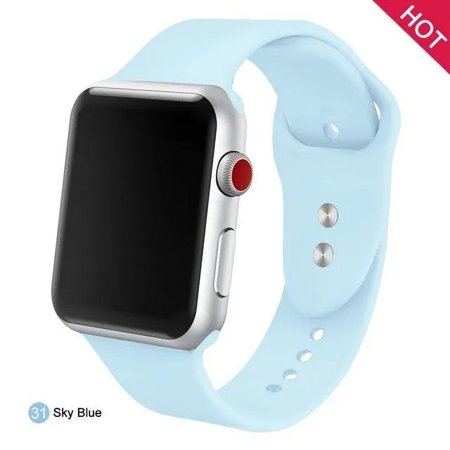 Soft Silicone Replacement Sport Band For Apple Watch
