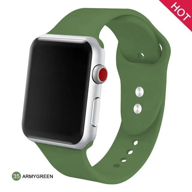 Soft Silicone Replacement Sport Band For Apple Watch