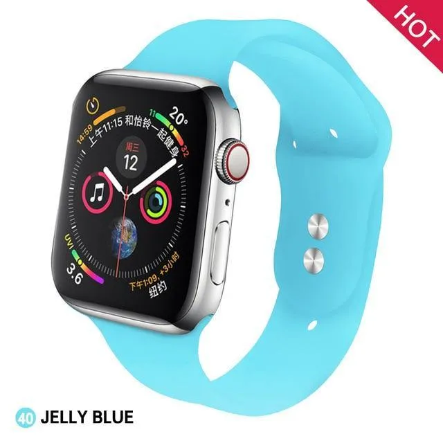 Soft Silicone Replacement Sport Band For Apple Watch