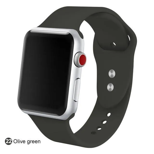 Soft Silicone Replacement Sport Band For Apple Watch