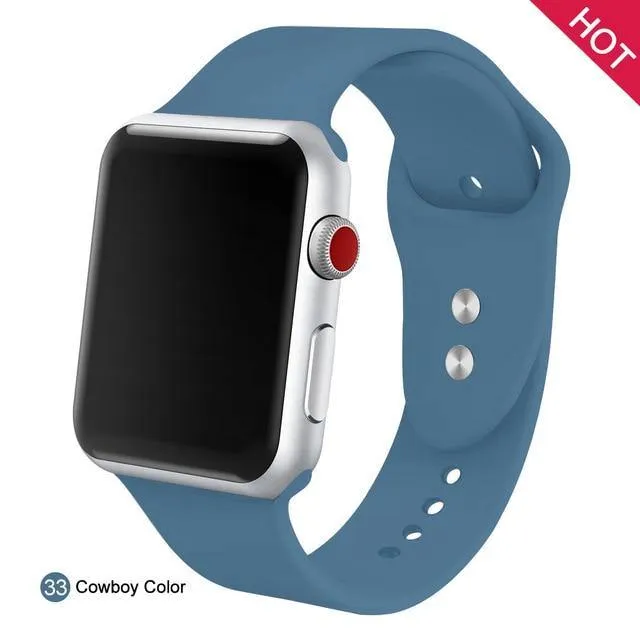 Soft Silicone Replacement Sport Band For Apple Watch