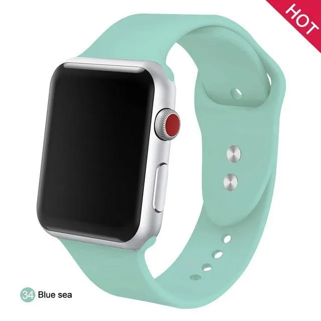Soft Silicone Replacement Sport Band For Apple Watch