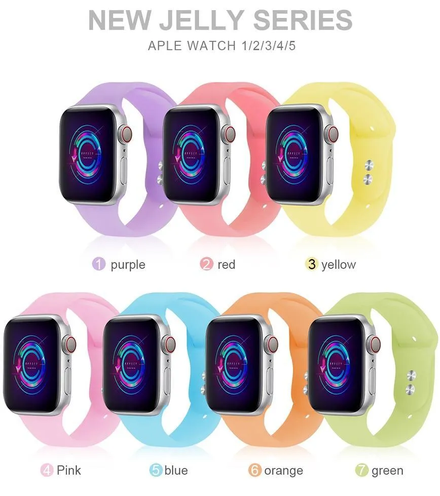 Soft Silicone Replacement Sport Band For Apple Watch