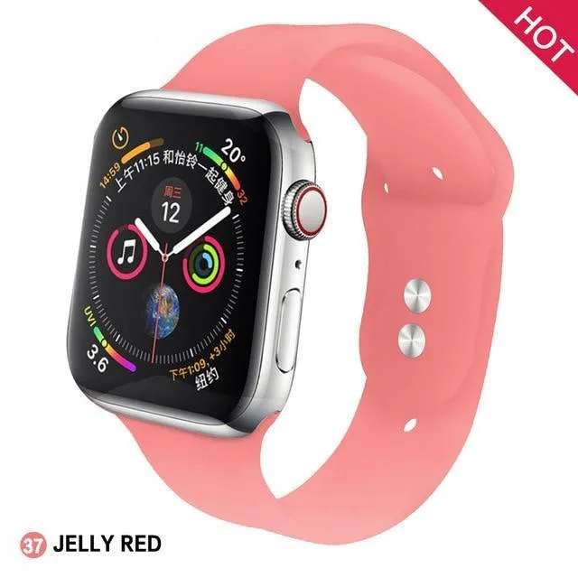 Soft Silicone Replacement Sport Band For Apple Watch