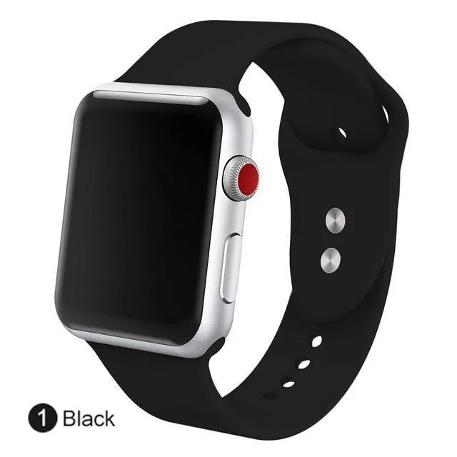 Soft Silicone Replacement Sport Band For Apple Watch
