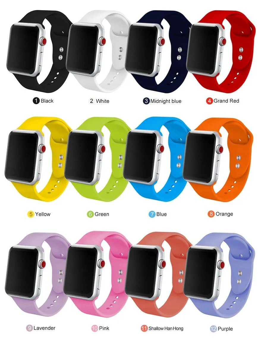 Soft Silicone Replacement Sport Band For Apple Watch