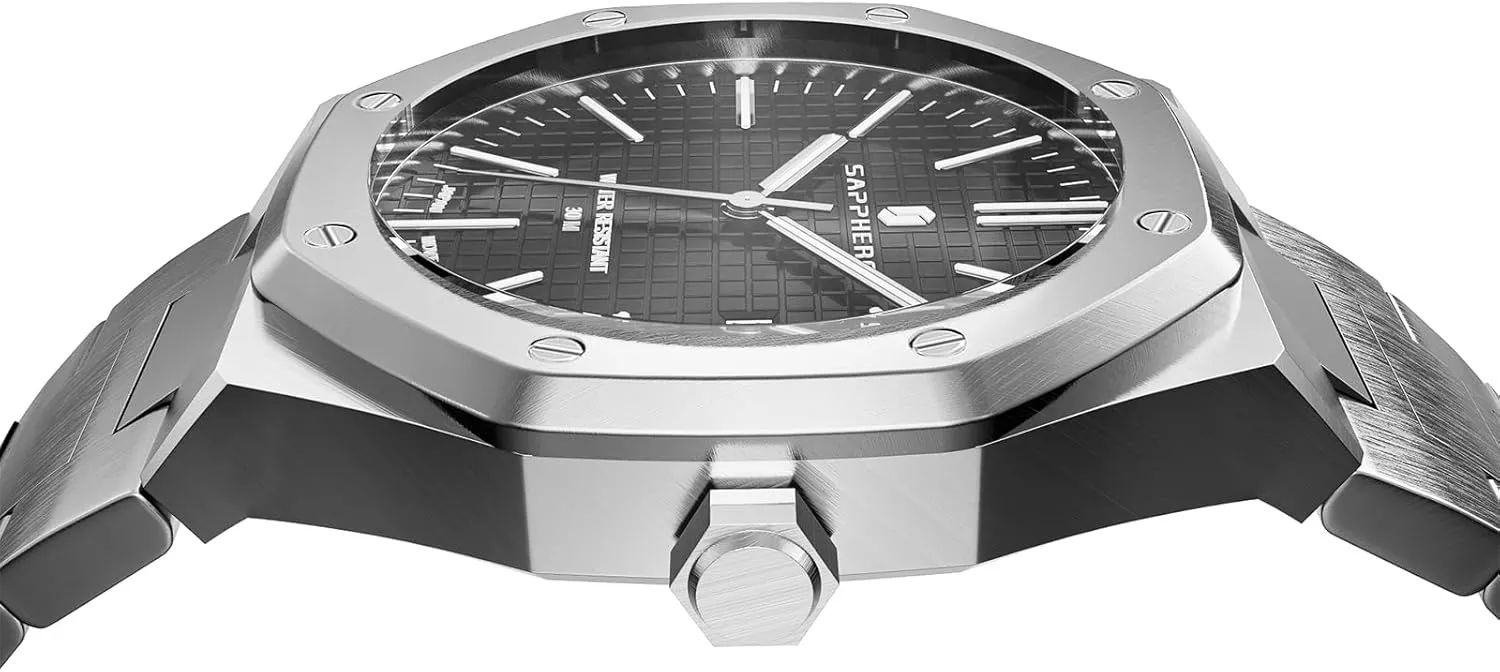 SOPPHERO Mens Watches Stainless Steel Quartz Watch for Men 30M Waterproof Date Clock Fashion Business Wristwatch Gift for Men