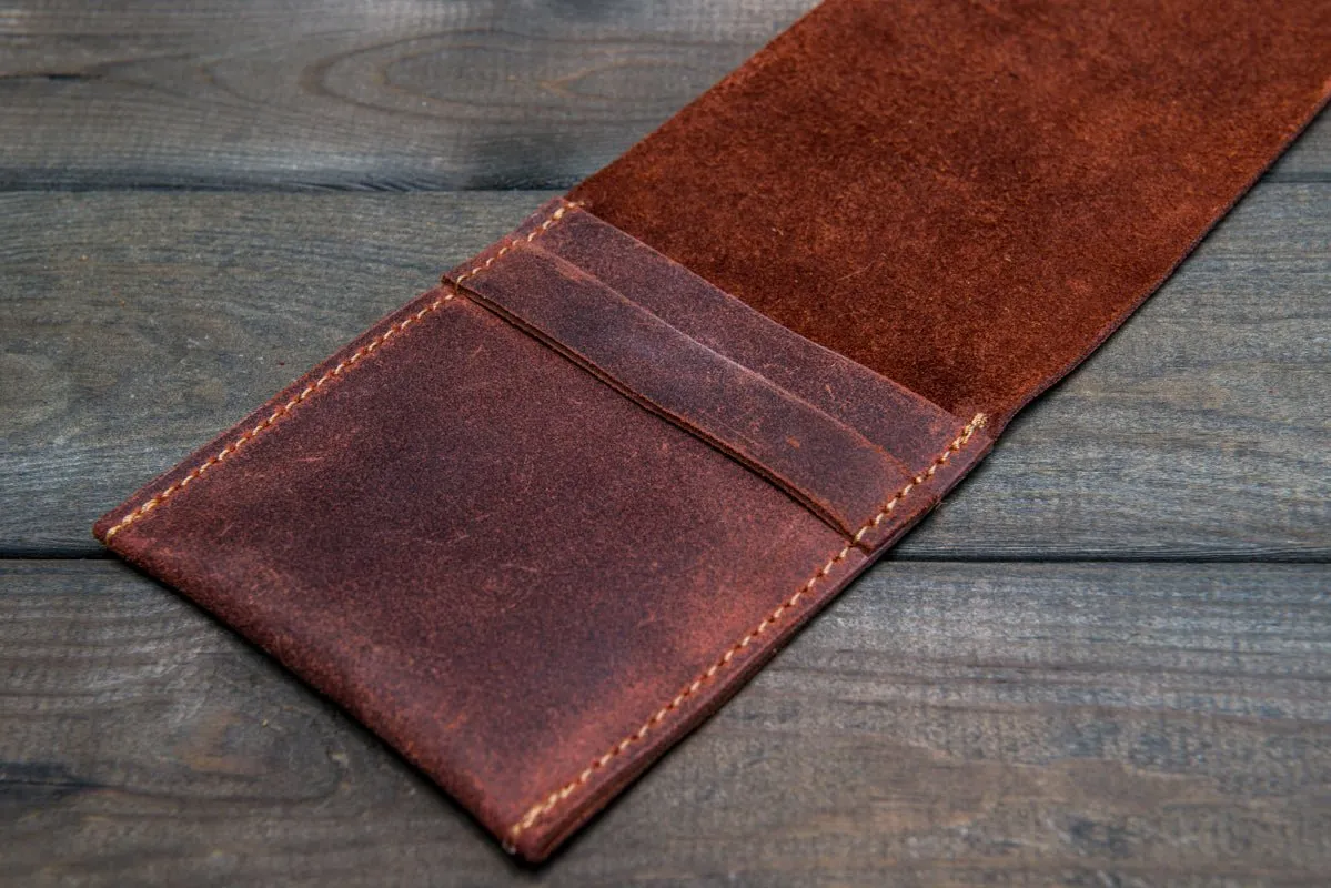 Suede leather watch roll / watch case for wrist watch organizing - 1 pocket