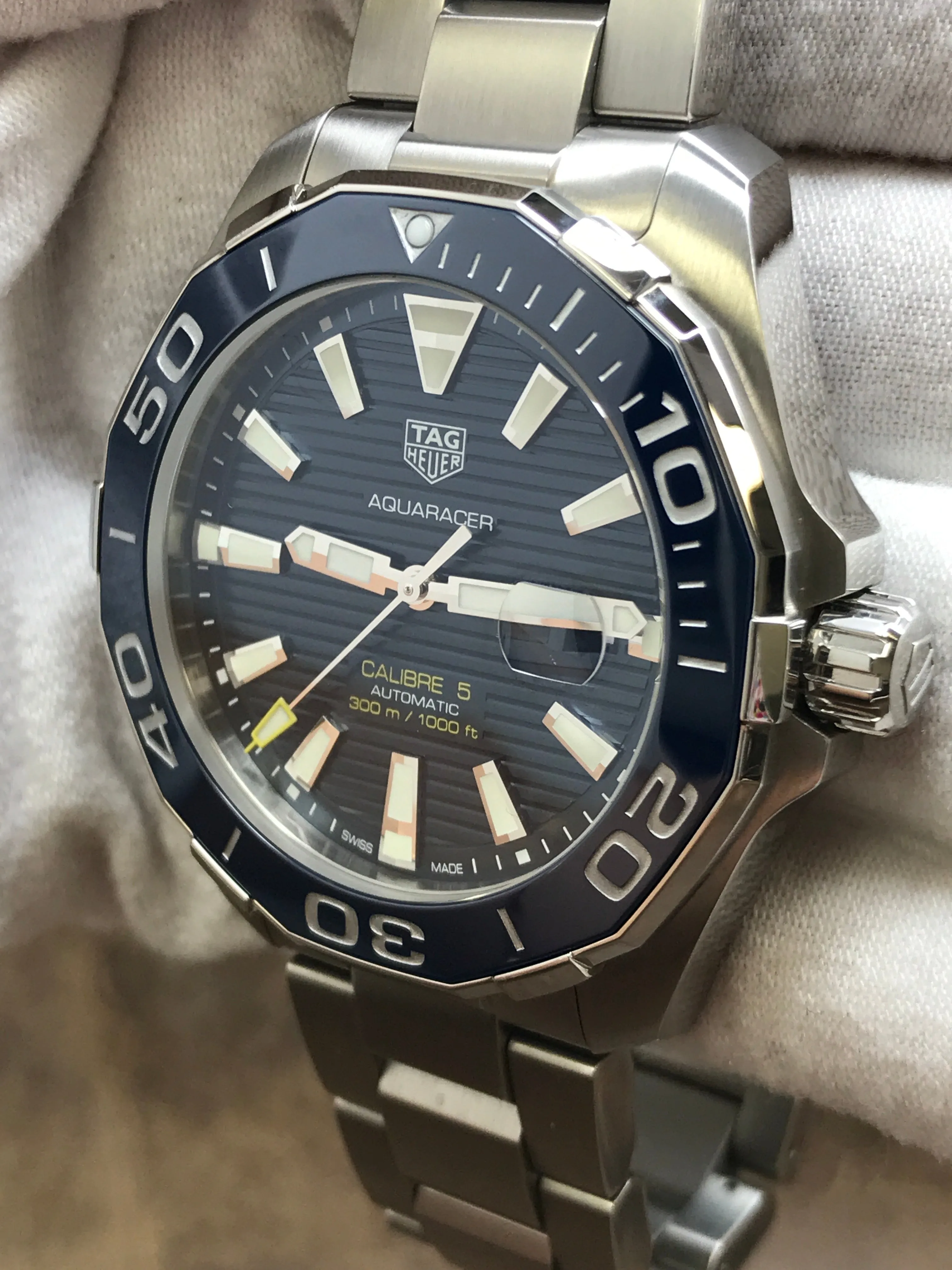 TAG Heuer Aquaracer WAY201B.BA0927 Blue Dial Automatic Men's Watch