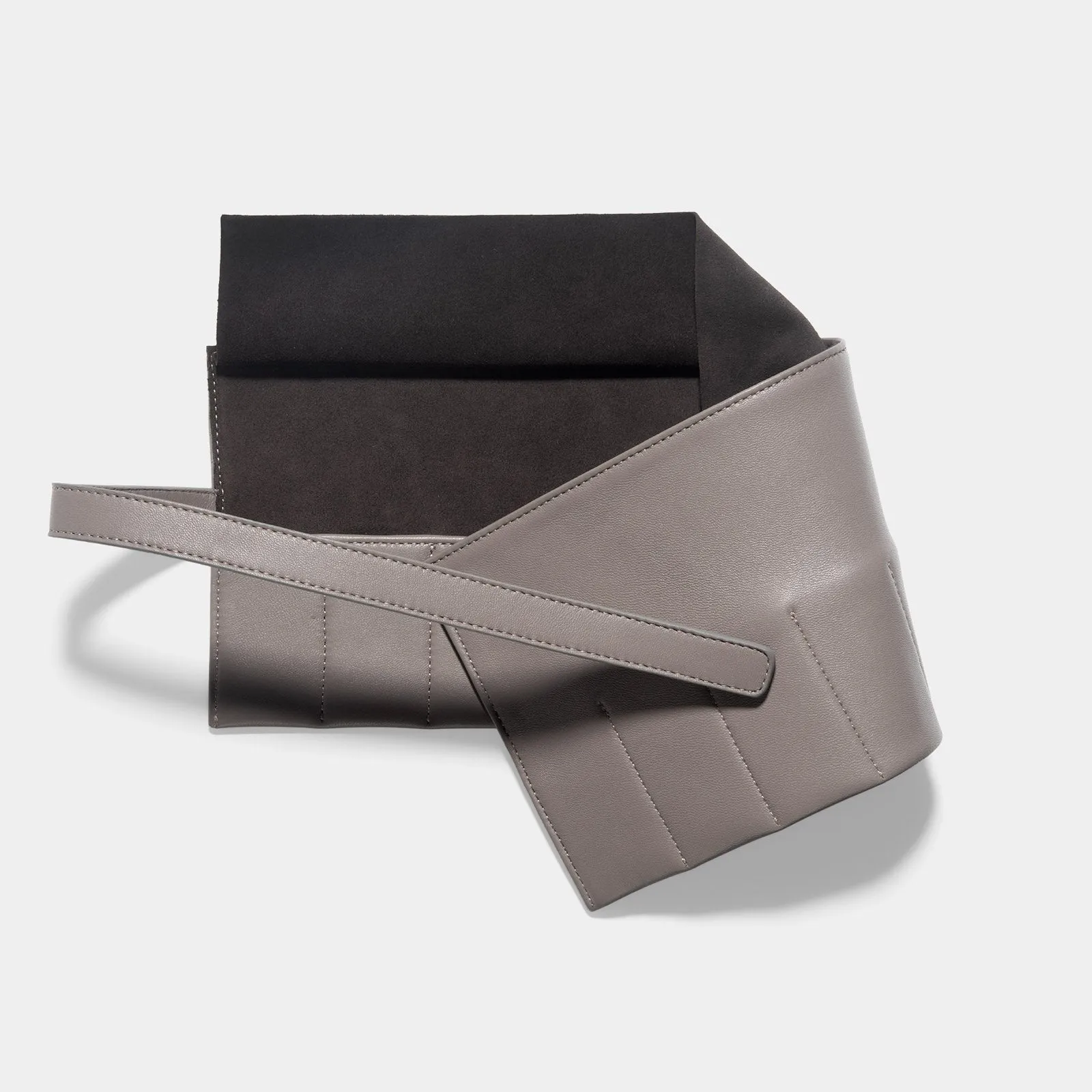 Taupe Leather Strap Roll