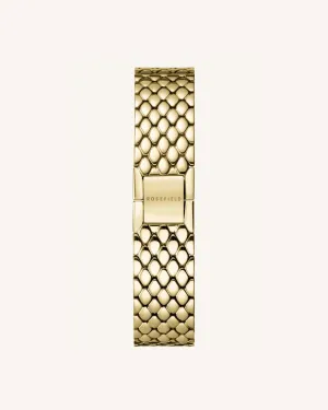 The Oval Gold Steel Strap