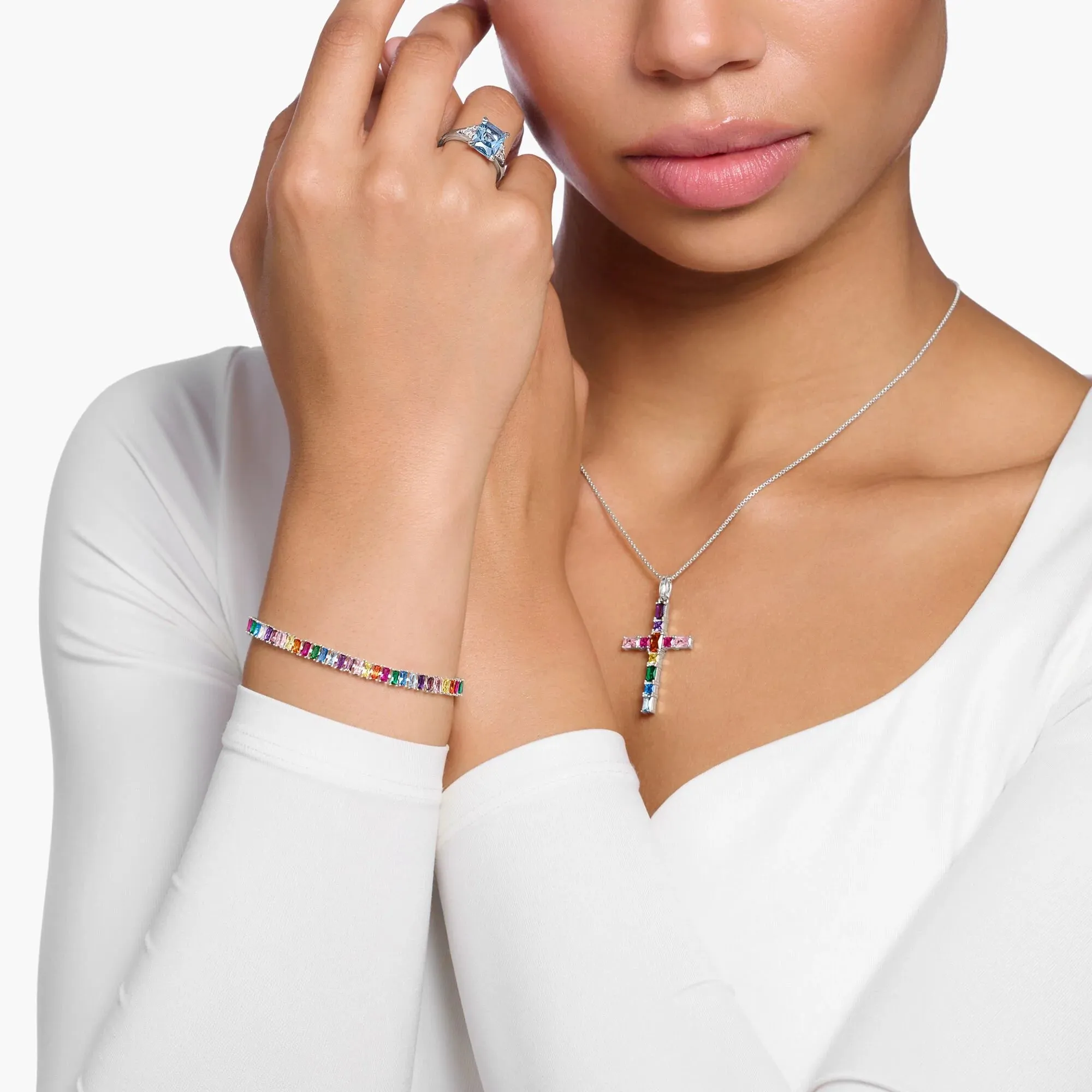 THOMAS SABO Heritage Rainbow Stone Bracelet