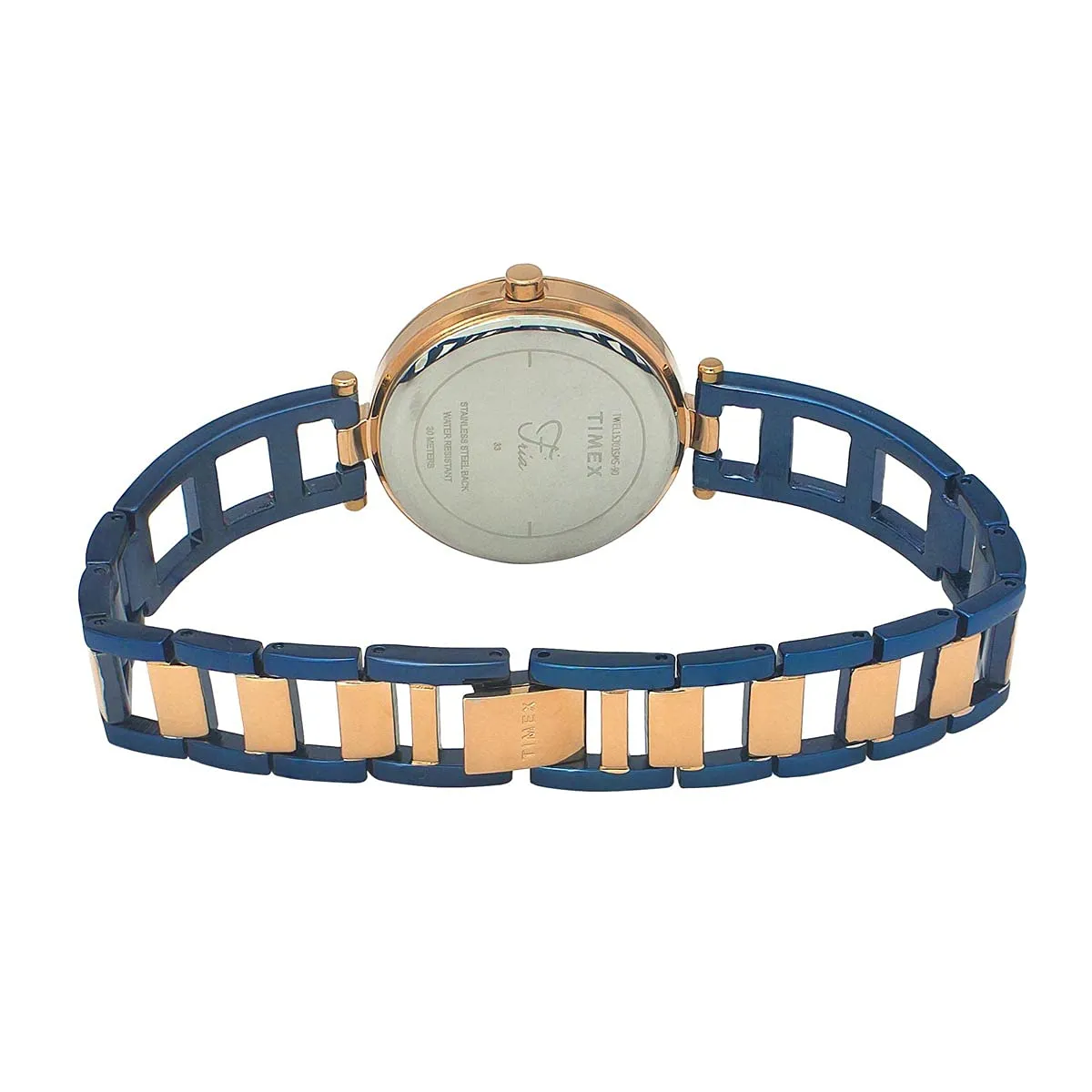 TIMEX Women Stainless Steel Fria Analogue Turquoise Dial Watch-Twel15303, Band Color-Blue