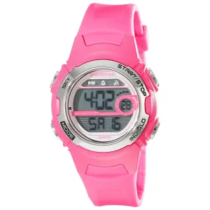 Timex Womens Marathon Stainless Steel Case Pink Resin Strap Grey Dial Pink Watch - T5K771