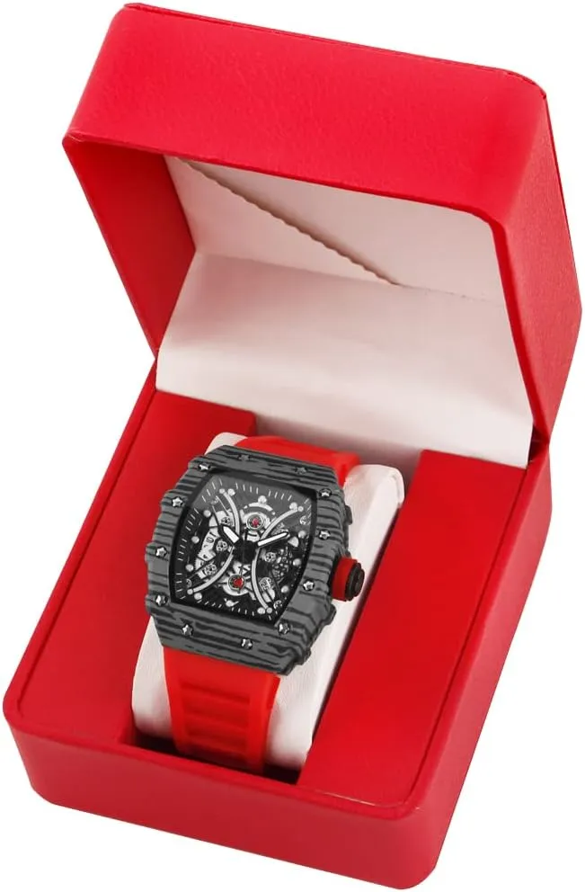 Tiong IrregularSilicone Barrel Shaped Business Men's WatchLuminous Waterproof Men's Watch
