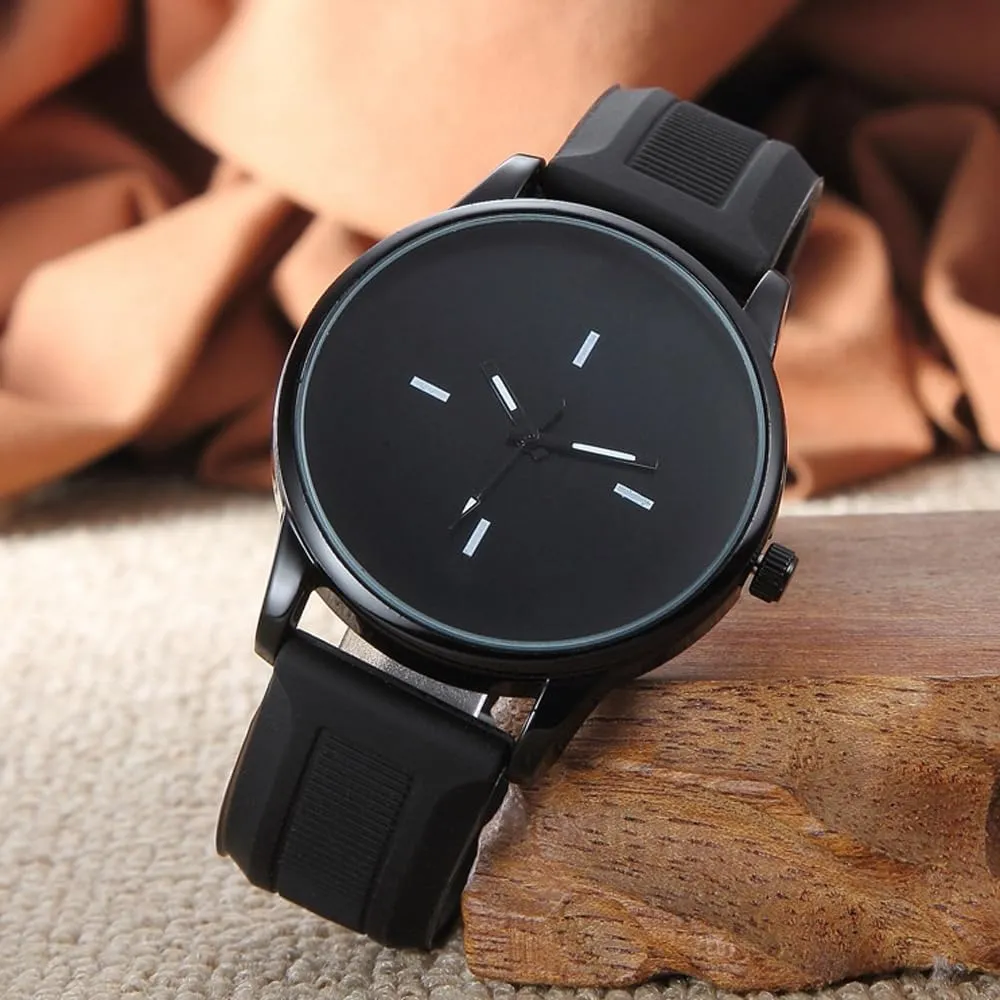Unisex Silicone Band Analog Quartz Casual Watches Easy to Read Dial with Second Hand Jelly Color Women Men Wrist Watch