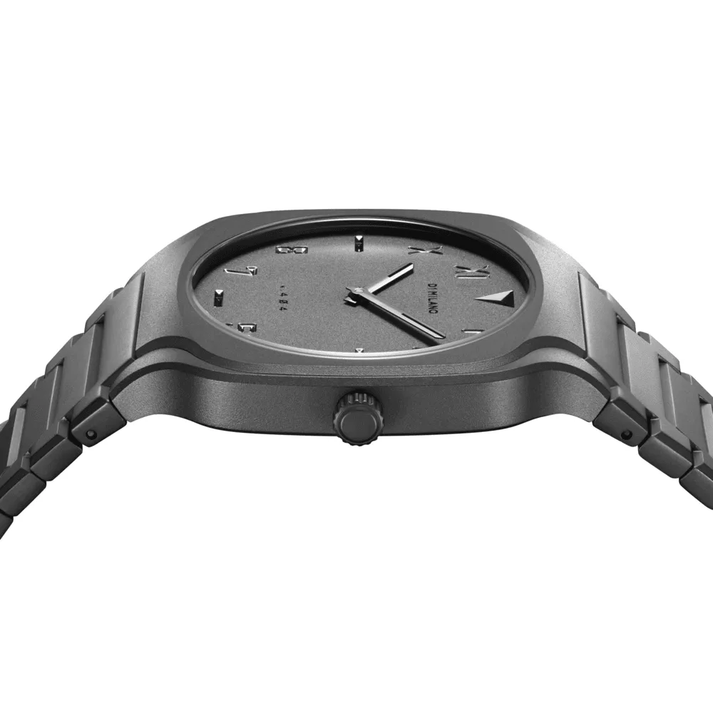 Unisex Square Black 37mm Watch