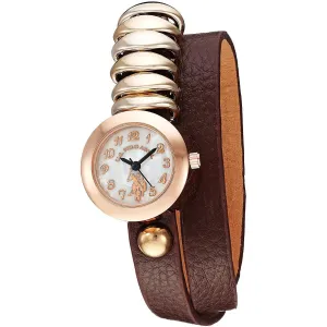U.S. Polo Assn. USC40096 Women's Stainless Steel Quartz Watch with Patent Leather Strap