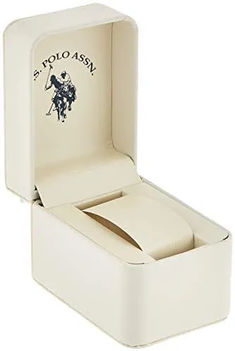 U.S. Polo Assn. USC40096 Women's Stainless Steel Quartz Watch with Patent Leather Strap