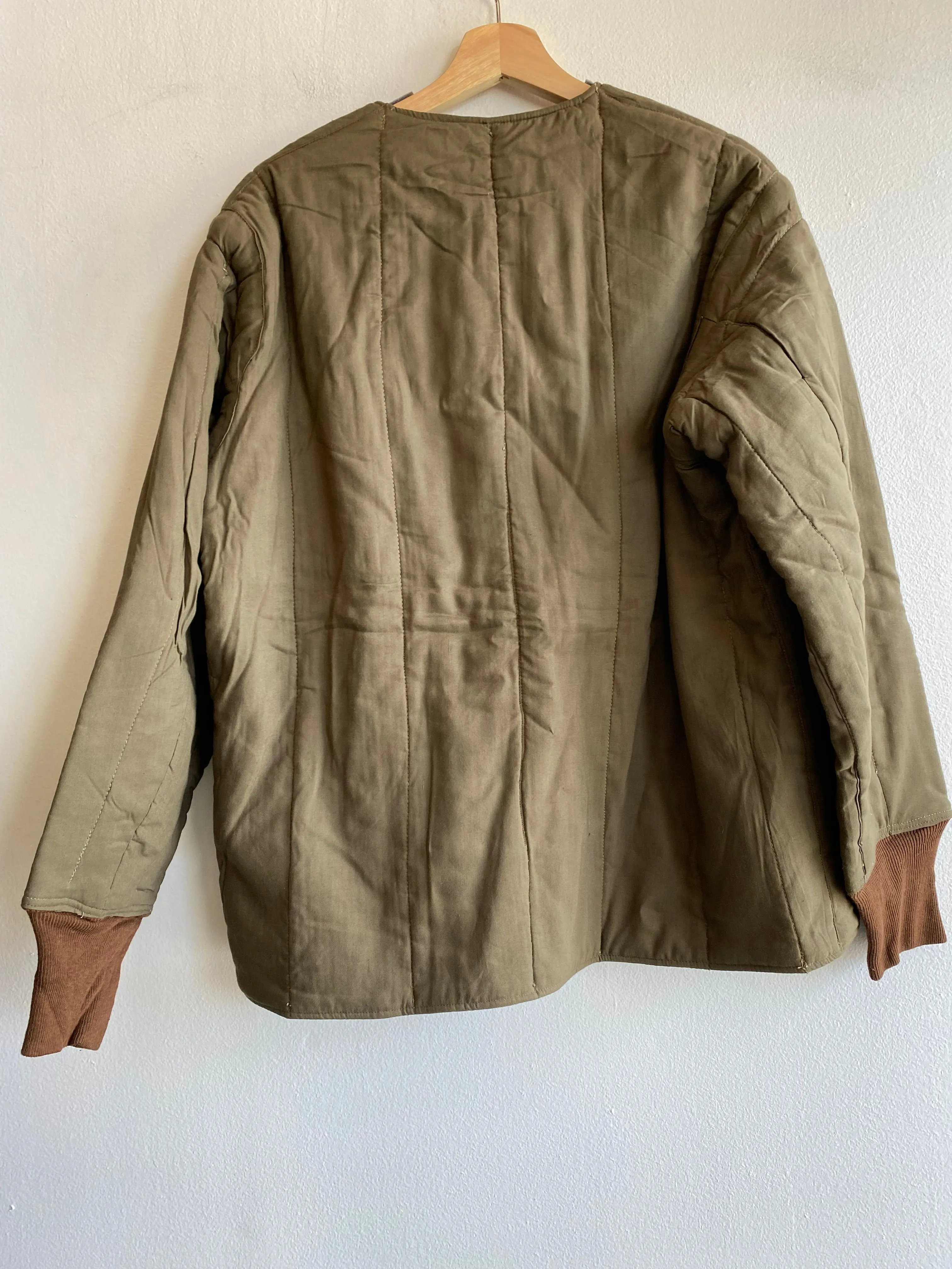 Vintage 1960s Czech Military Quilted Liner Jacket