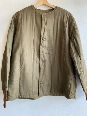 Vintage 1960s Czech Military Quilted Liner Jacket