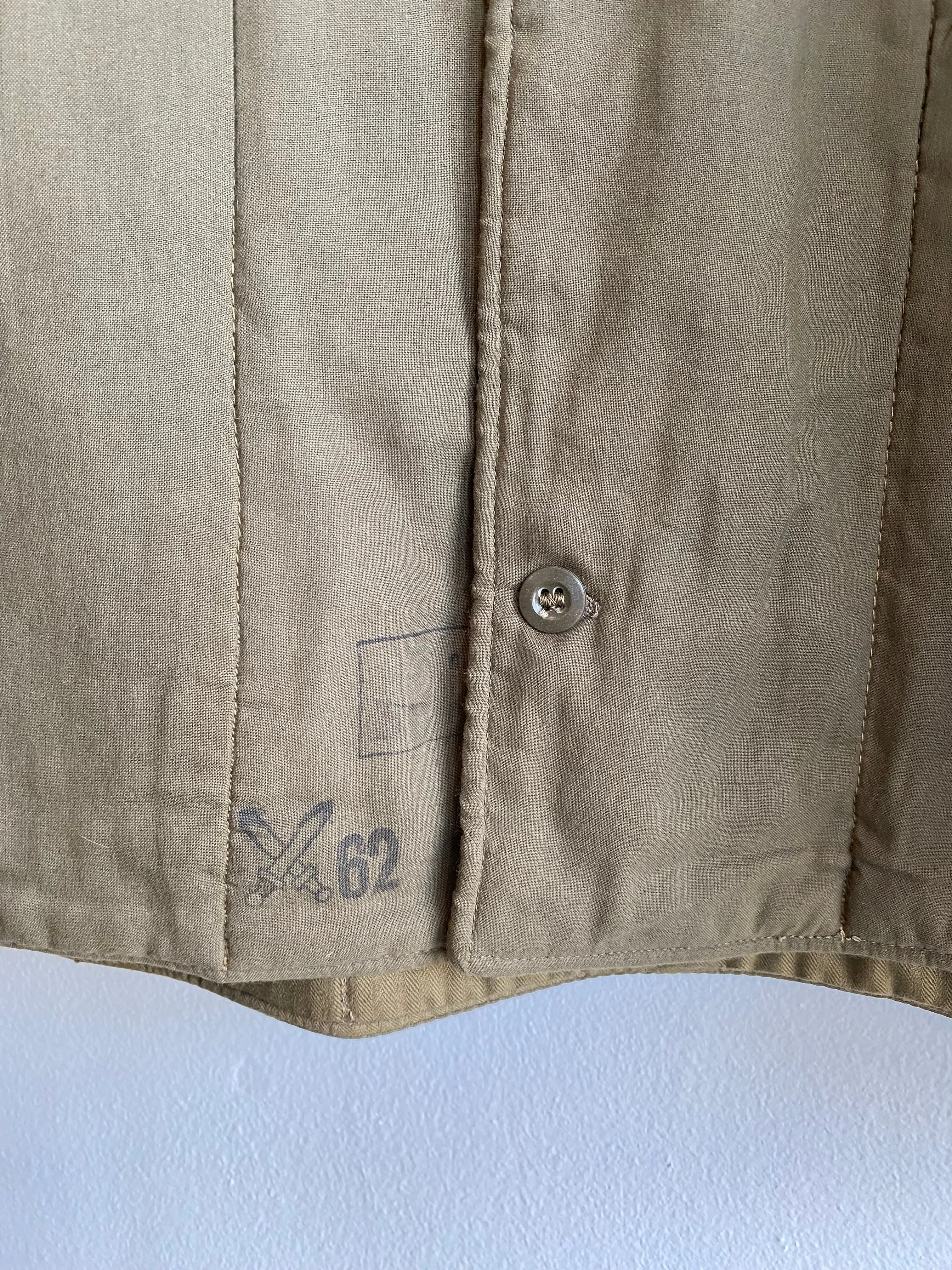 Vintage 1960s Czech Military Quilted Liner Jacket