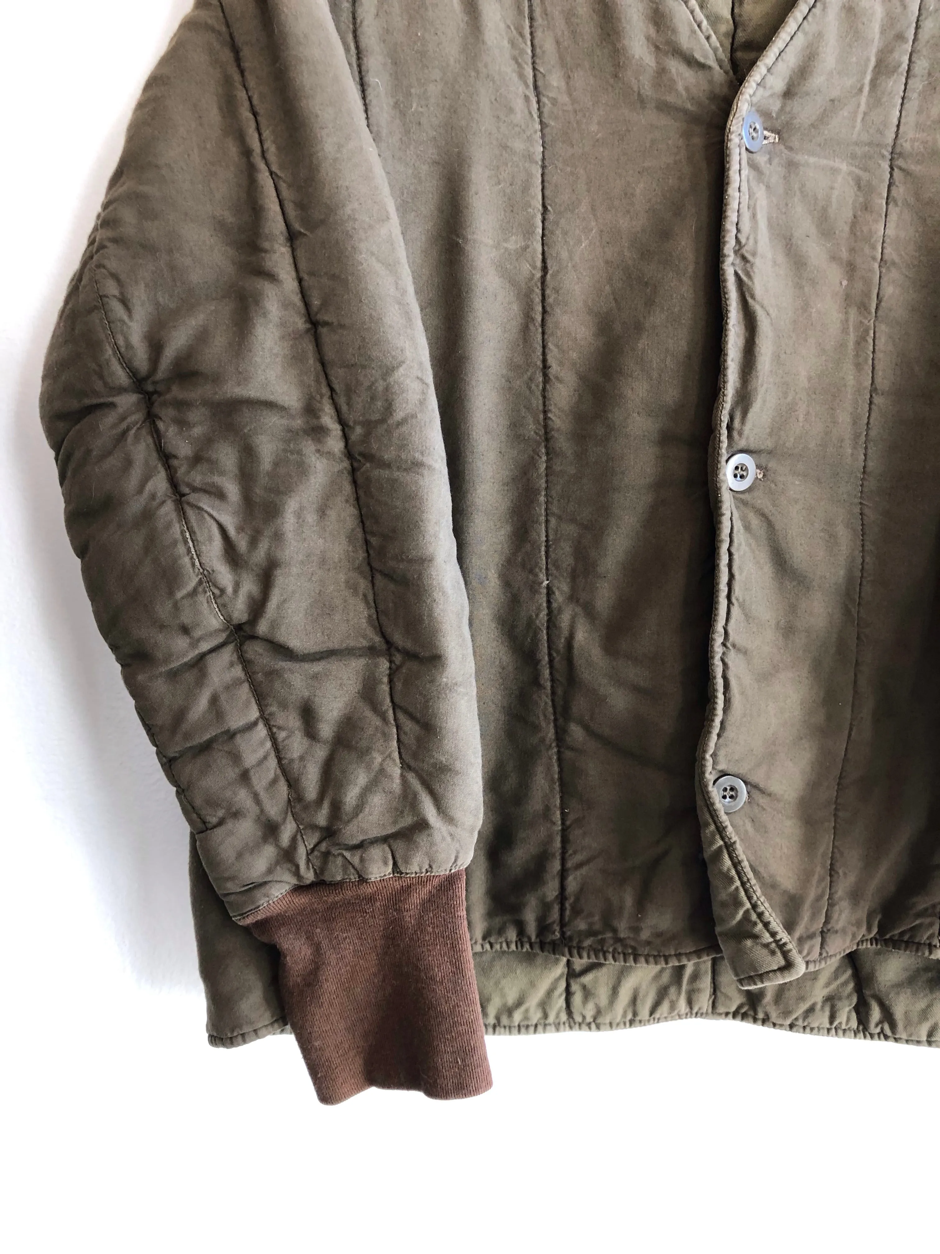 Vintage 1970s Czech Military Quilted Liner Jacket