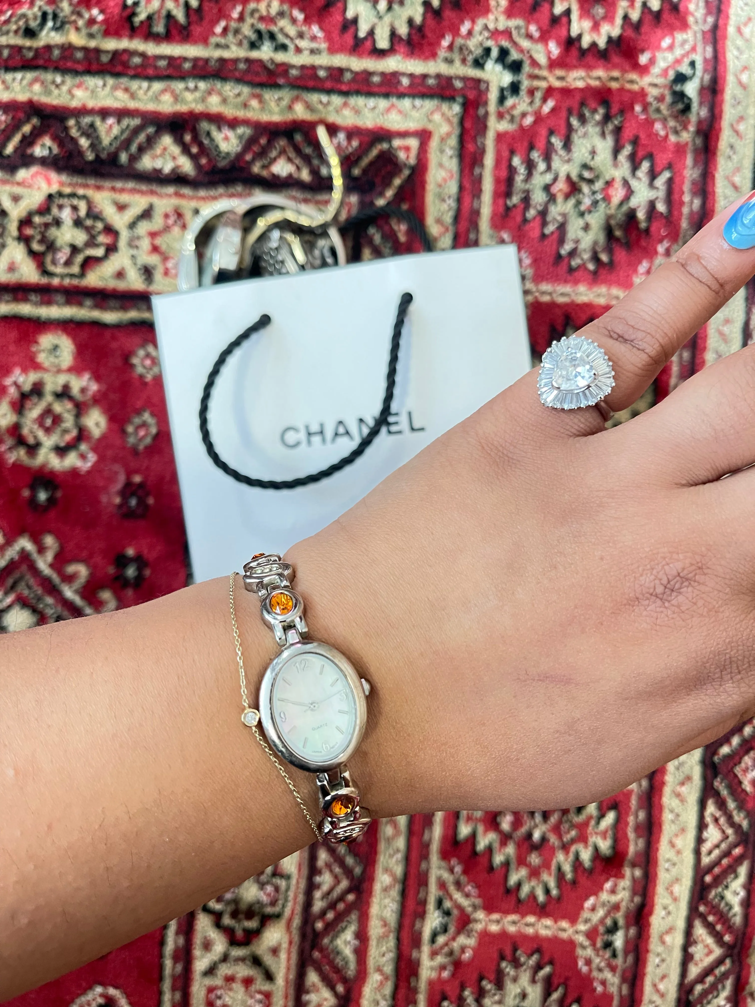 VINTAGE WATCH WITH GEMSTONES