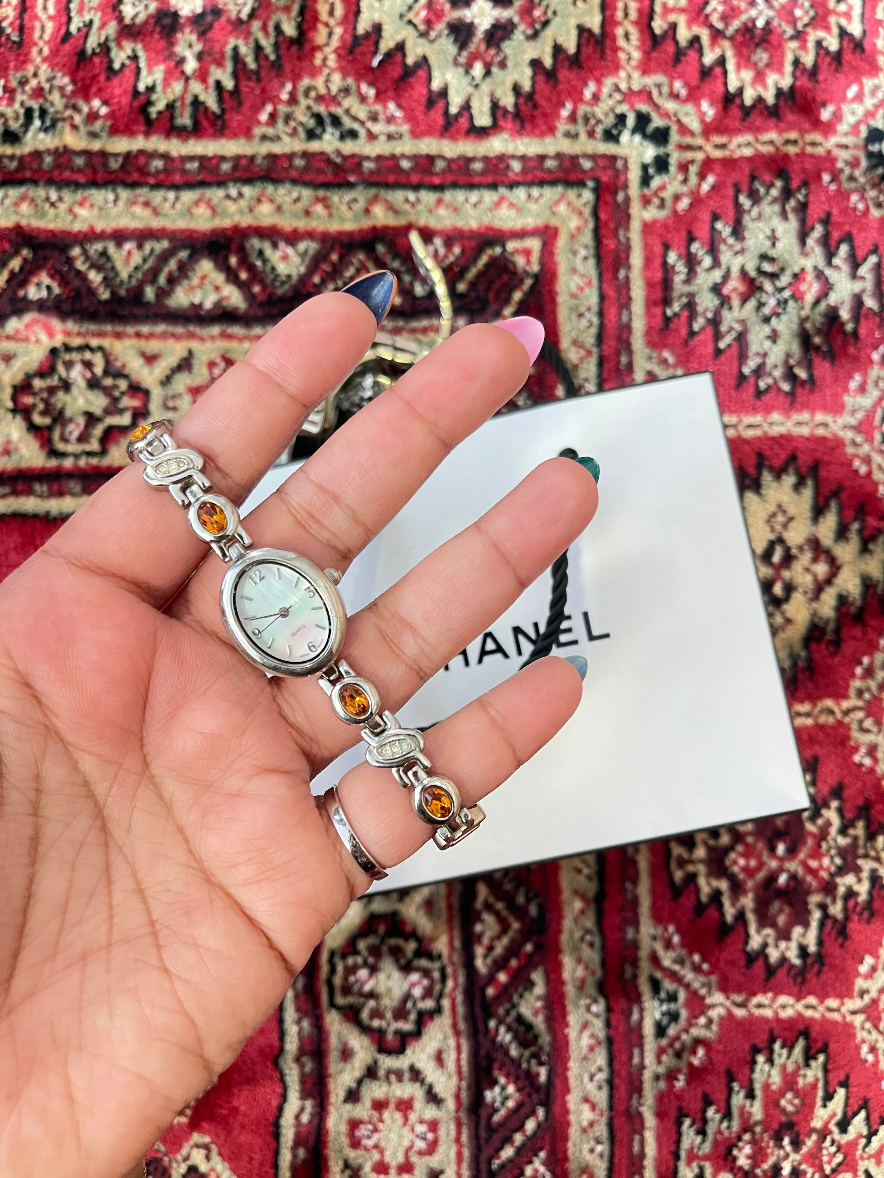 VINTAGE WATCH WITH GEMSTONES