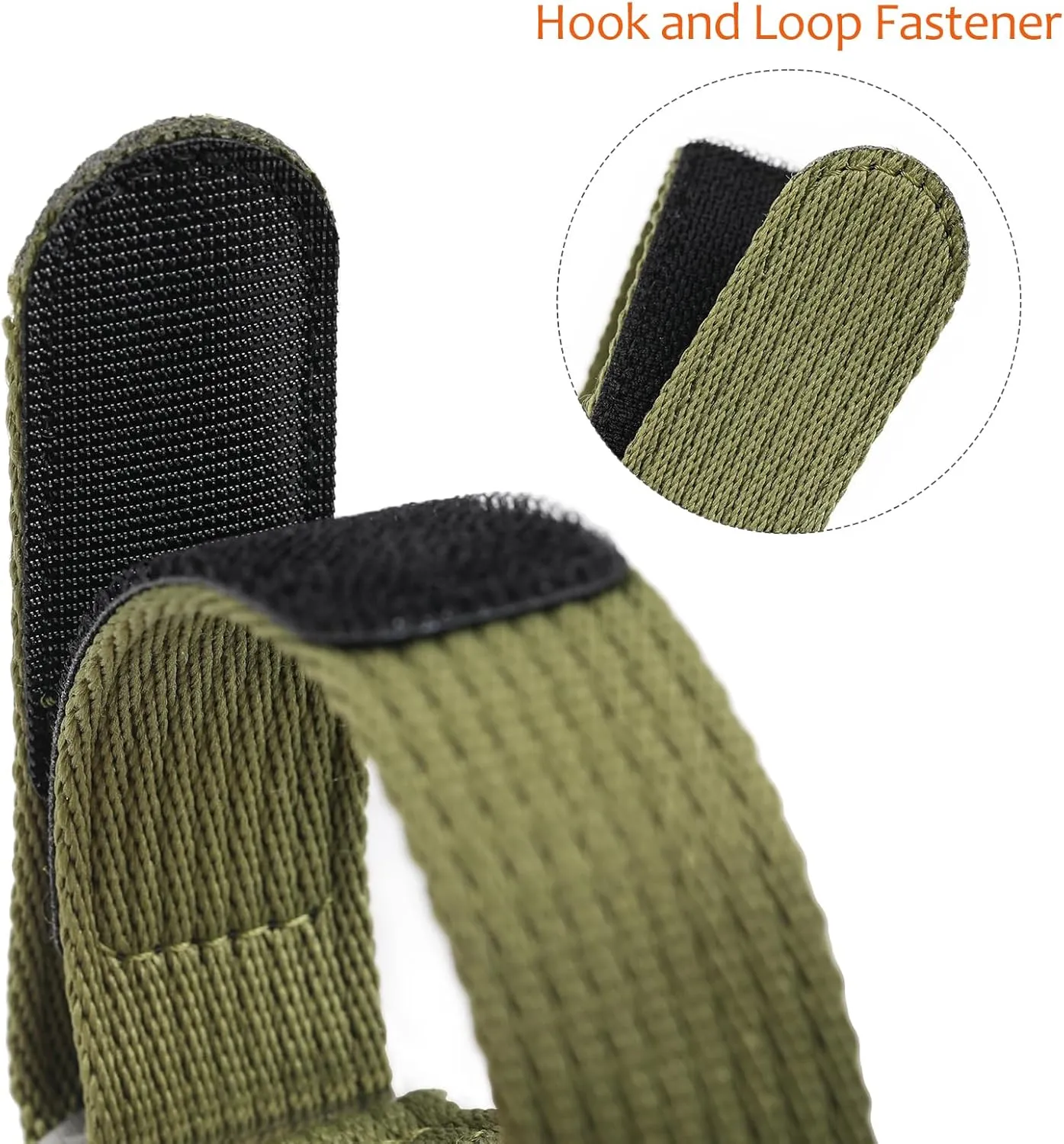 watchdives Nylon Watch Band 20mm 22mm Replacement Watch Straps Hook and Loop Fasteners Sport Watchband for 7.1-9in Wrist, Green 20mm
