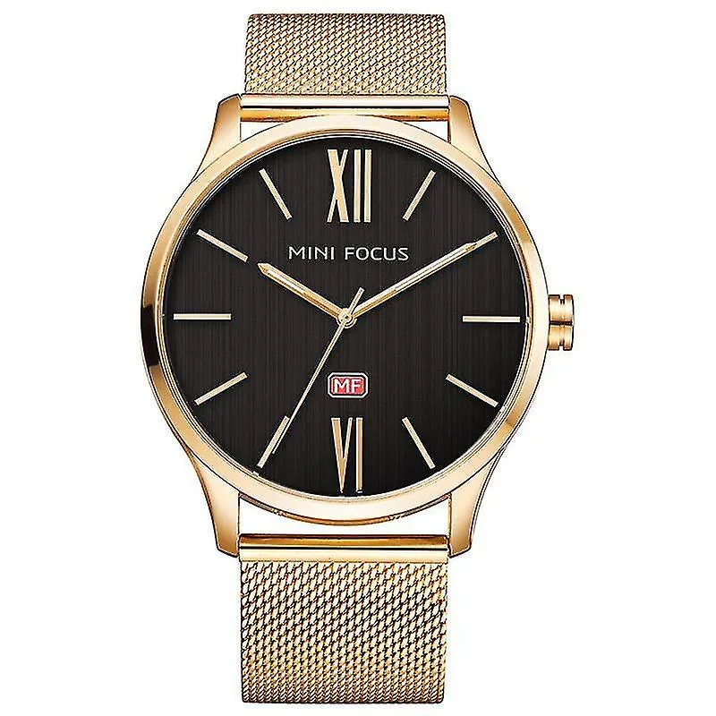 Watches waterproof steel mesh quartz watch gold