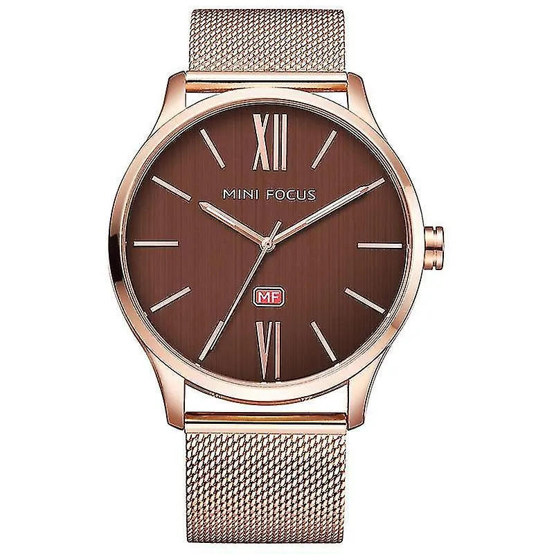 Watches waterproof steel mesh quartz watch gold