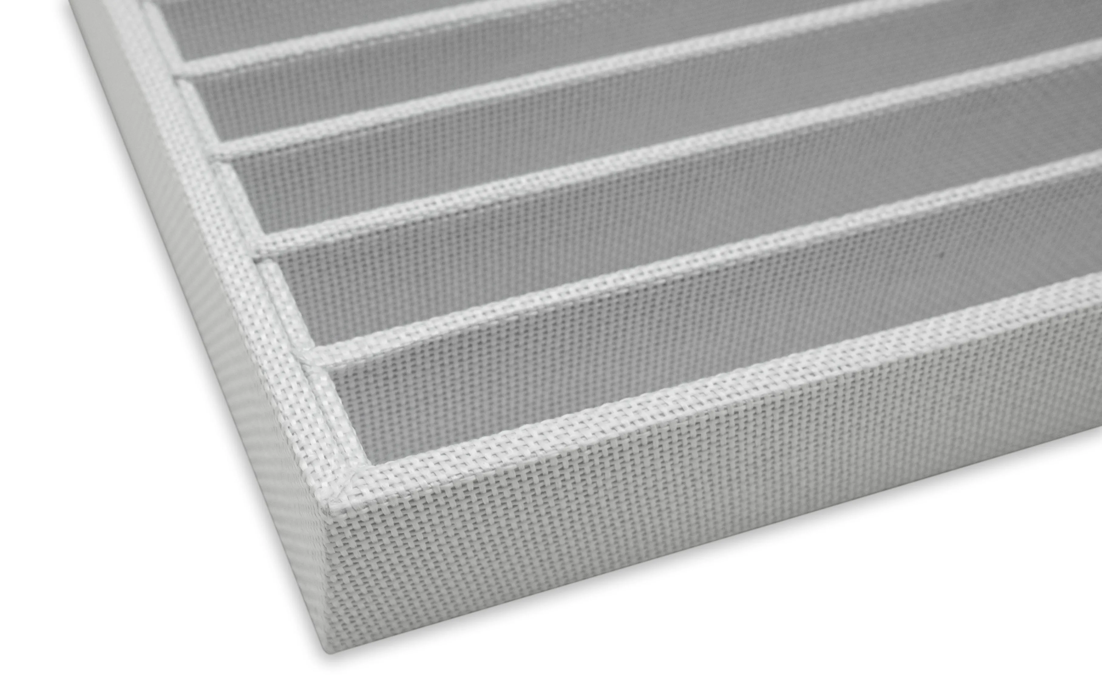 White Linen 9 Row Compartment Jewelry Display Tray