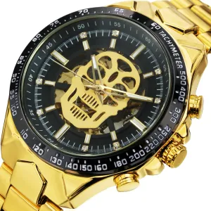WINNER Men's Skeleton Skeleton Watch Automatic Mechanical Watch Diamond Luxury Business Watch